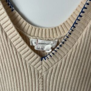 Anthropologie Cream Sweater Tank
